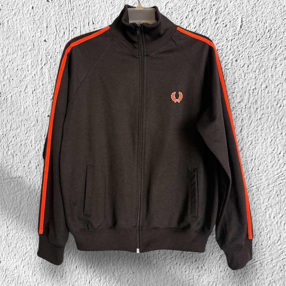 FRED PERRY vintage track jacket MENS MEDIUM orange black mod skinhead punk